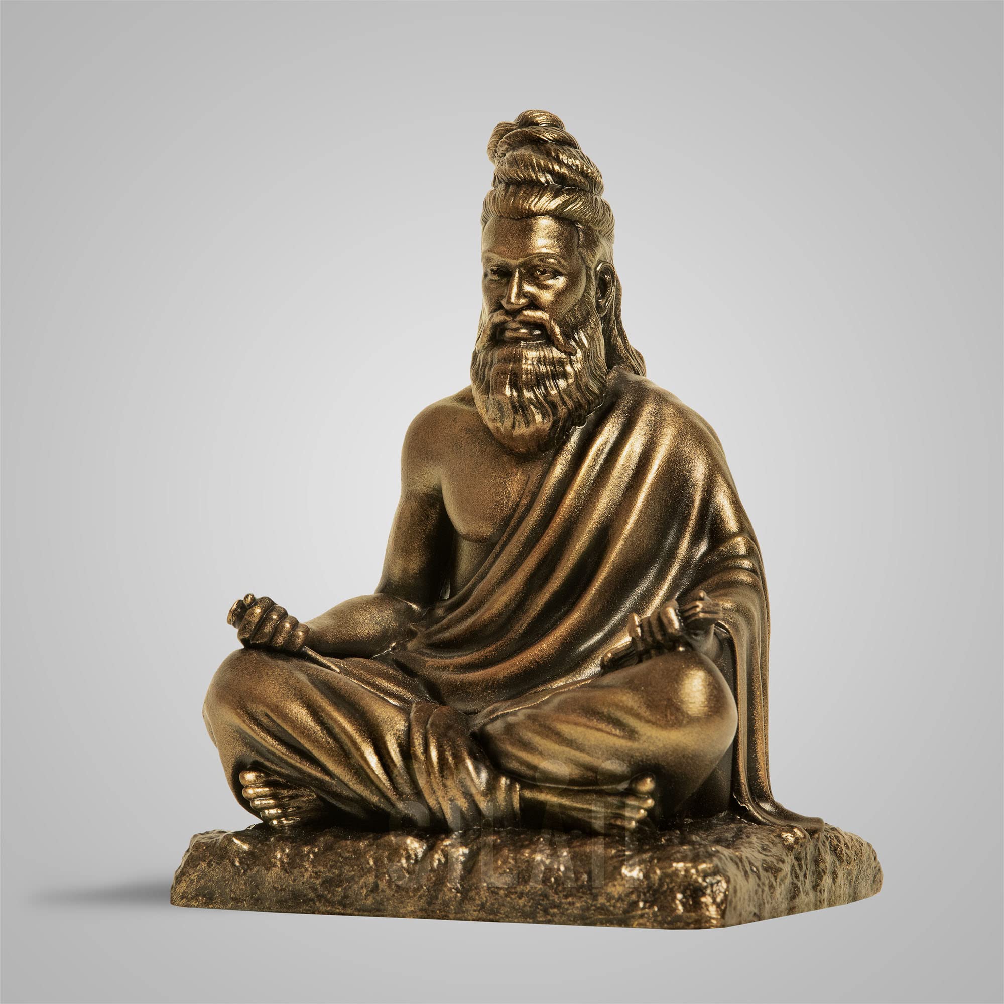 Silaii Thiruvalluvar Sculpture - 5 Inch, Antique Bronze Colour